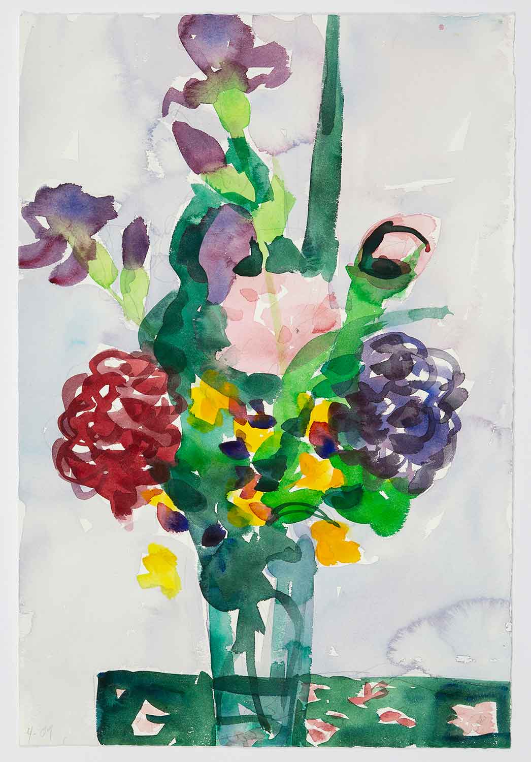 3-StephanieCrawford-FlowersStillLife15-2018-watercoloronpaper-22-5x15in-Courtesyoftheartist